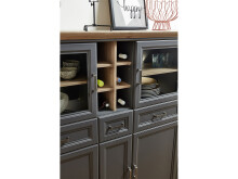 Highboard in Antik aus Metall - 143x150x42cm (BxHxT)