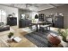 Highboard >Jasmin< in Graphit aus Metall - 143x150x42cm (BxHxT)