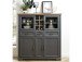 Highboard >Jasmin< in Graphit aus Metall - 143x150x42cm (BxHxT)