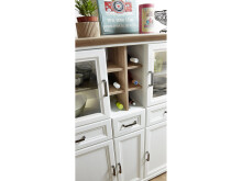 Highboard >Jasmin< in Pinie-Hell aus Metall - 143x150x42cm (BxHxT)
