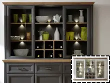 Buffetaufsatz in Antik aus Metall - 166x103x42cm (BxHxT)