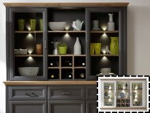 Buffetaufsatz in Antik aus Metall - 166x103x42cm (BxHxT)