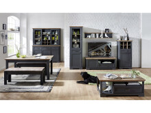 Buffetaufsatz >Jasmin< in Graphit aus Metall - 166x103x42cm (BxHxT)