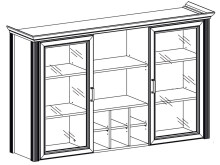 Buffetaufsatz >Jasmin< in Graphit aus Metall - 166x103x42cm (BxHxT)