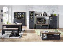 Buffetaufsatz >Jasmin< in Graphit aus Metall - 166x103x42cm (BxHxT)