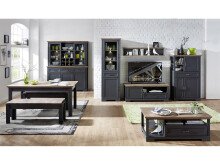 Buffetaufsatz >Jasmin< in Graphit aus Metall - 166x103x42cm (BxHxT)