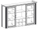 Buffetaufsatz >Jasmin< in Graphit aus Metall - 166x103x42cm (BxHxT)