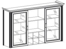 Buffetaufsatz >Jasmin< in Pinie-Hell aus Metall - 166x103x42cm (BxHxT)
