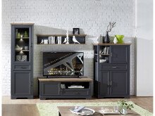 TV-Board >Jasmin< in Graphit - 143x54x51cm (BxHxT)