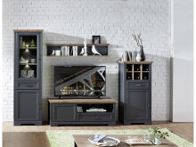 TV-Board >Jasmin< in Graphit - 143x54x51cm (BxHxT)