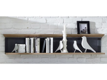Wandboard >Jasmin< in Graphit - 142x29x20cm (BxHxT)