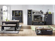 Wandboard >Jasmin< in Graphit - 142x29x20cm (BxHxT)
