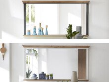 Wandspiegel >Jasmin< in Artisan Eiche - 142x74x16cm...