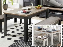 Esstisch >Jasmin< in Artisan Eiche - 220x76x90cm...