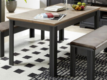 Esstisch >Jasmin< in Graphit - 160x76x90cm (BxHxT)
