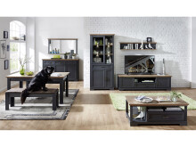Esstisch >Jasmin< in Graphit - 160x76x90cm (BxHxT)