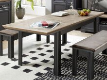 Esstisch >Jasmin< in Graphit - 160x76x90cm (BxHxT)