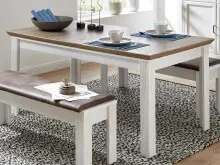 Esstisch >Jasmin< in Pinie-Hell - 160x76x90cm (BxHxT)