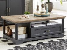 Couchtisch >Jasmin< in Antik aus Metall -...
