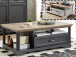 Couchtisch >Jasmin< in Antik aus Metall - 120x45x67cm (BxHxT)