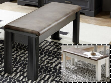 Essbank >Jasmin< in Braun - 126x48x41cm (BxHxT)