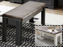 Essbank >Jasmin< in Braun - 126x48x41cm (BxHxT)