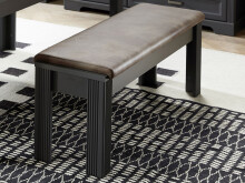 Essbank >Jasmin< in Braun - 126x48x41cm (BxHxT)
