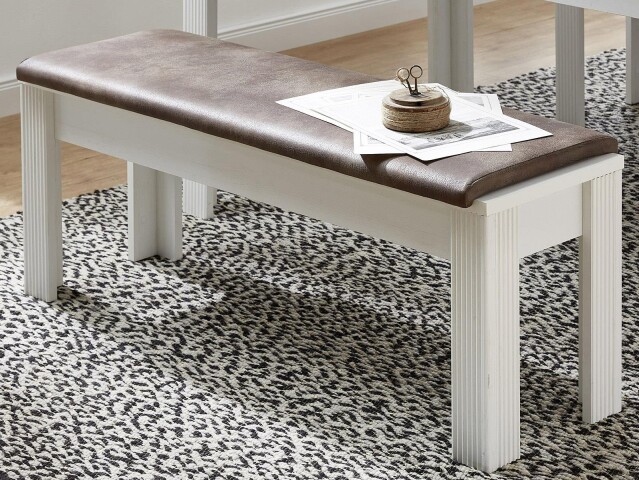 Essbank >Jasmin< in Pinie hell - 126x48x41cm (BxHxT)