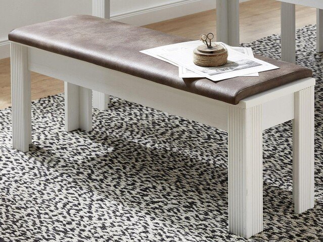 Essbank >Jasmin< in Pinie hell - 126x48x41cm (BxHxT)