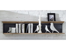 Wohnwand >Jasmin< in Graphit - 326x204x51cm (BxHxT)
