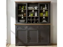 Buffet >Jasmin< in Graphit aus Metall -...
