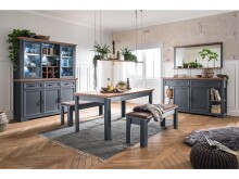 Buffet >Jasmin< in Graphit aus Metall - 166x205x48cm (BxHxT)