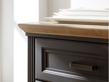 Buffet >Jasmin< in Graphit aus Metall - 166x205x48cm (BxHxT)