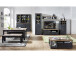 Buffet >Jasmin< in Graphit aus Metall - 166x205x48cm (BxHxT)
