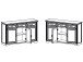 Buffet >Jasmin< in Graphit aus Metall - 166x205x48cm (BxHxT)