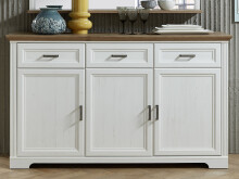 Buffet >Jasmin< in Pinie-Hell aus Metall - 166x205x48cm (BxHxT)