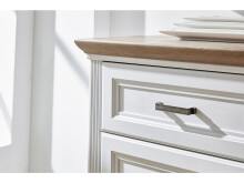 Buffet >Jasmin< in Pinie-Hell aus Metall - 166x205x48cm (BxHxT)