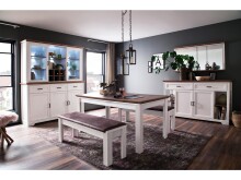 Buffet >Jasmin< in Pinie-Hell aus Metall - 166x205x48cm (BxHxT)