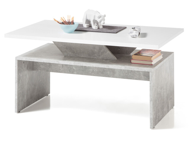 Couchtisch >Alicante I< in Beton - 100x50x60cm (BxHxT)