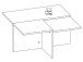 Couchtisch >Laird< in Weiß - 73x37,5x73cm (BxHxT)