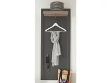 Garderobenpaneel >Tomlin< in grau - 61x143x30cm...