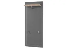 Garderobenpaneel >Tomlin< in grau - 61x143x30cm...