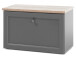 Sitzbank >Tomlin< in grau - 78x49x38cm (BxHxT)