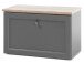 Sitzbank >Tomlin< in grau - 78x49x38cm (BxHxT)