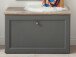Sitzbank >Tomlin< in grau - 78x49x38cm (BxHxT)