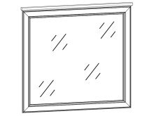 Wandspiegel >Tomlin< in grau - 98x91x3,5cm (BxHxT)