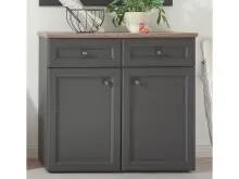 Schuhschrank >Tomlin< in grau - 98x91x38cm (BxHxT)