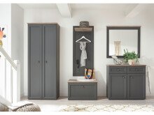 Schuhschrank >Tomlin< in grau - 98x91x38cm (BxHxT)