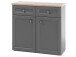 Schuhschrank >Tomlin< in grau - 98x91x38cm (BxHxT)