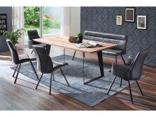 Sitzbank >Oxford I< in Anthrazit aus Polyurethan - 175x86x69cm (BxHxT)